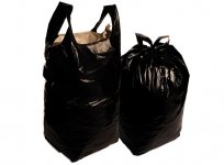 Jätesäkki 150L musta kahvat 50my 10 kpl