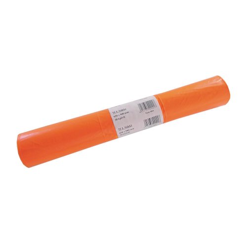 Jätesäkki 650 x 900 x 0,04mm 75l oranssi 20kpl, hinta 7,53€