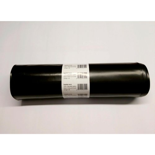 Jätesäkki 750 x 1100 x 0,015mm 150l musta 10kpl, hinta 8,96€