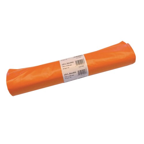 Jätesäkki 750 x 1150 x 0.05mm 150l oranssi 10kpl, hinta 4,88€