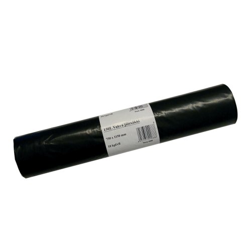 Jätesäkki 750 x 1150 x 0.06mm 150l musta 10kpl, hinta 3,92€