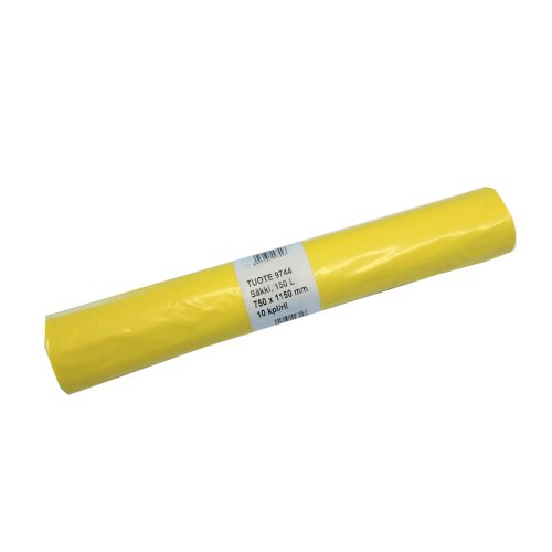 Jätesäkki 750 x 1250 x 0,05mm 150l keltainen 10kpl, hinta 7,01€