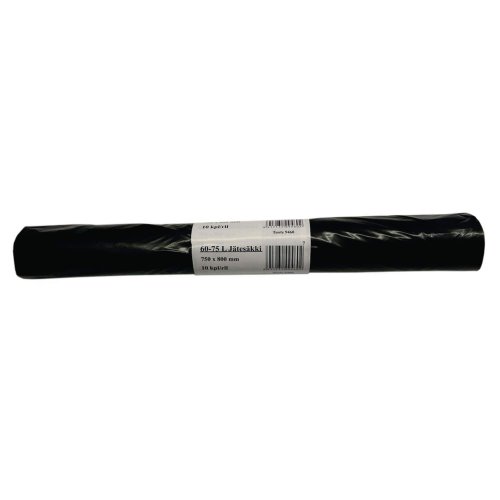 Jätesäkki 750 x 800 x 0,04mm 60l musta 10kpl, hinta 1,92€