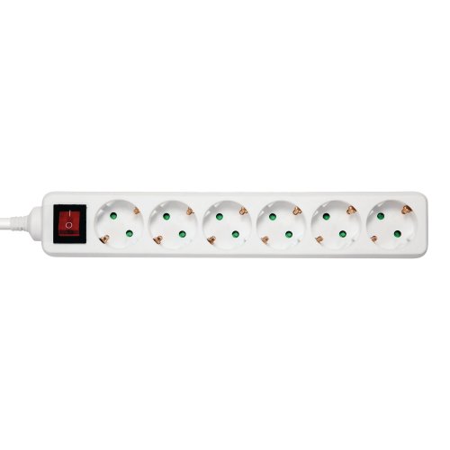 Jatkojohto Katkaisijalla Deltaco 6-osainen 3m, hinta 10,16€