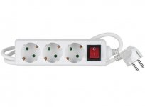 Jatkojohto kytkimellä Airam 3-osainen 1 m