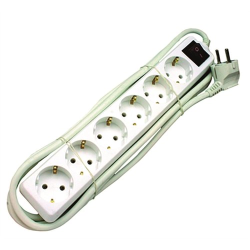 Jatkojohto kytkimellä Airam 6-osainen 1,5 m, hinta 7,86€