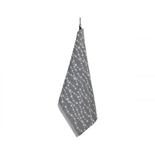 Keittiöpyyhe Jokipiin pellava 45 x 55cm helminauhat tummanharmaa, hinta 17,88€
