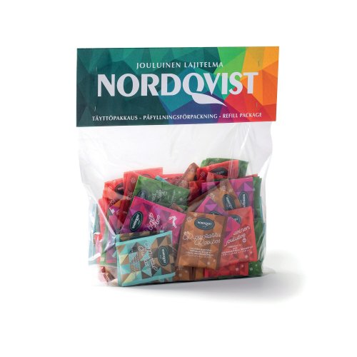 Joulutee Nordqvist lajitelma täyttöpussi 100kpl, hinta 21,31€
