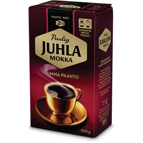 Juhla Mokka Kahvi suodatinjauhatus tumma paahto 500g, hinta 14,10€