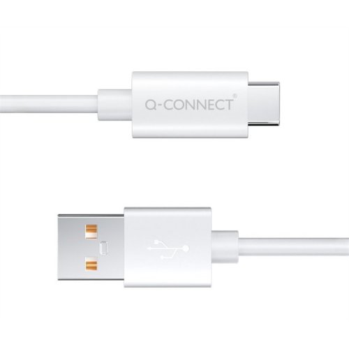 Kaapeli Q-Connect USB-C to USB-A valkoinen 1,2 metriä, hinta 3,52€