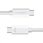Kaapeli Q-Connect USB-C valkoinen 1 metriä