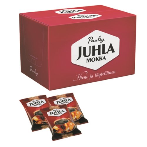 Kahvi Juhla Mokka erittäin hieno jauhatus 44 x 100 g, hinta 115€