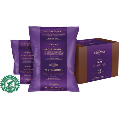 Kahvi Löfbergs professional dark tumma paahto annospussi 125g, hinta 3,46€