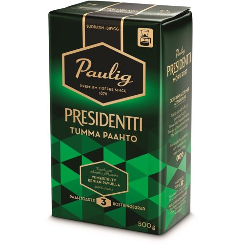 Kahvi Presidentti Tumma Paahto suodatinjauhatus 500 g, hinta 13,89€