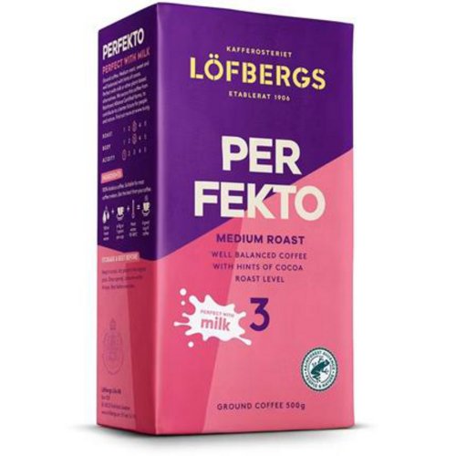 Kahvi Suodatinjauhatus Löfbergs perfekto keskipaahto 500g, hinta 12,48€