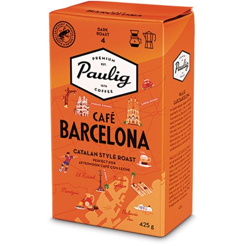 Kahvi Suodatinjauhatus Paulig café barcelona tummapaahto 425g, hinta 14,24€