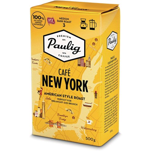 Kahvi Suodatinjauhatus Paulig café new york keskipaahto 500g, hinta 13,20€