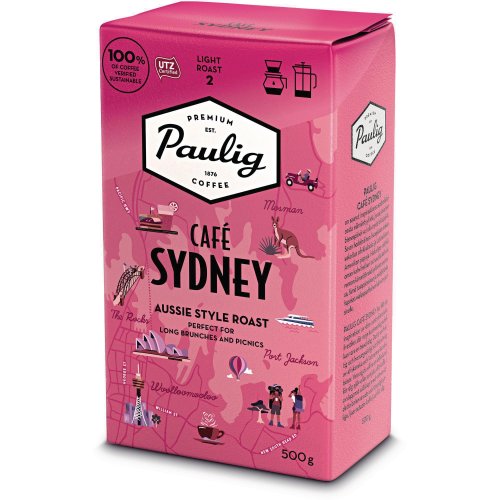 Kahvi Suodatinjauhatus Paulig café sydney vaalea paahto 500g, hinta 14,66€