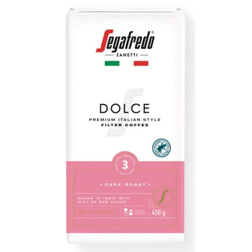 Kahvi Suodatinjauhatus Segafredo dolce tumma paahto 450g, hinta 12,35€