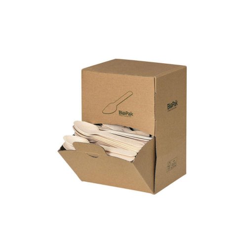 Kahvilusikka Duni pöytäannostelija waxed wood 110 mm puinen 1 kpl=400 lusikkaa 400kpl, hinta 19,26€