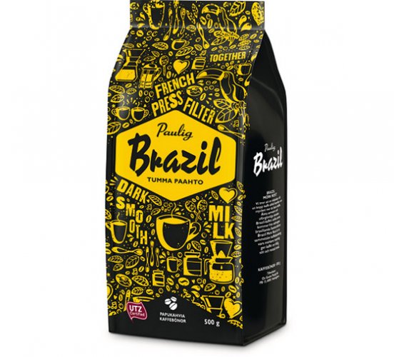 Kahvipapu Paulig Brazil Dark Roast 500 g tumma paahto, hinta 14,21€