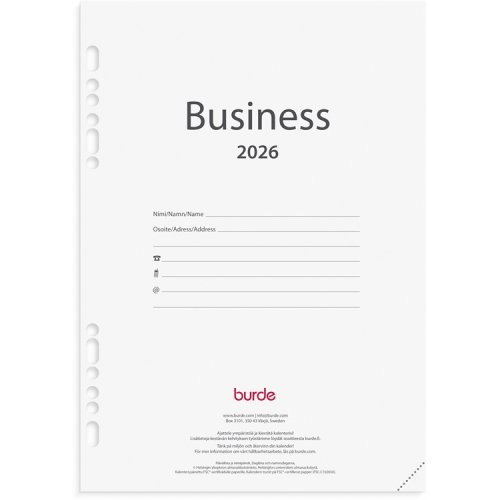 Kalenteri 2026 Business paketti 12 kk, hinta 4,37€
