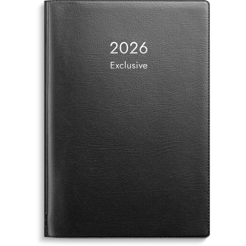 Kalenteri 2026 Exclusive musta muovikansi, hinta 4,40€