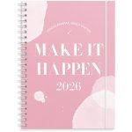 Kalenteri 2026 Make It Happen roosa