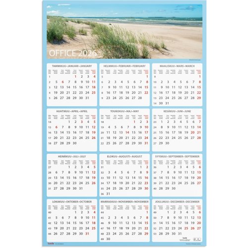 Kalenteri 2026 Seinälehti Office, hinta 1,45€