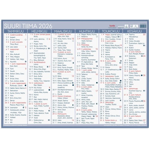 Kalenteri 2026 Suuri Tiima, hinta 1,46€