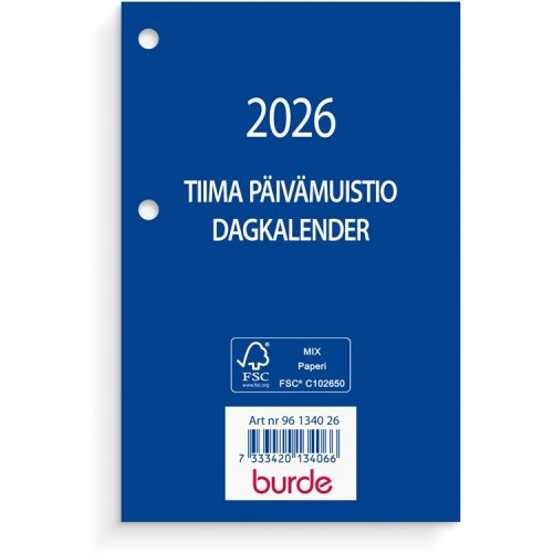 Kalenteri 2026 Tiima päivämuistio, hinta 3,43€