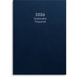 Kalenteri 2026 Tuntimuistio sininen keinonahkakansi sidottu