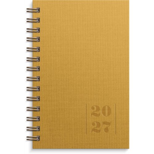 Kalenteri Exclusive Textile sinapinkeltainen 2027, hinta 40,20€