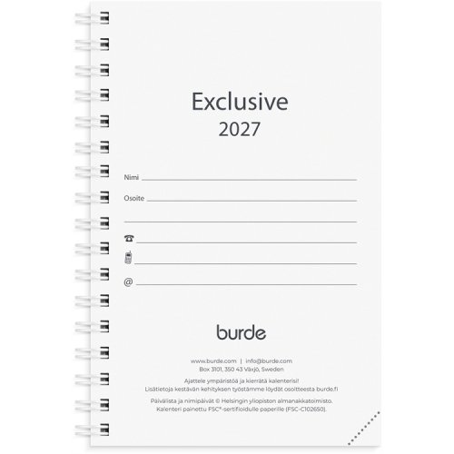 Kalenteri Exclusive vuosipaketti 2027, hinta 25,31€