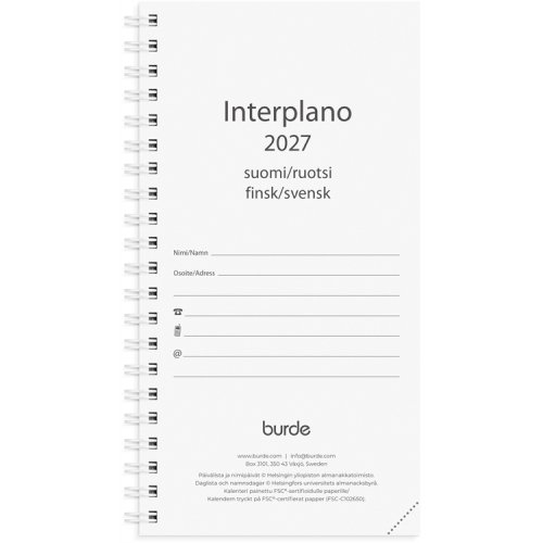 Kalenteri Interplano vuosipaketti 2027, hinta 19,61€
