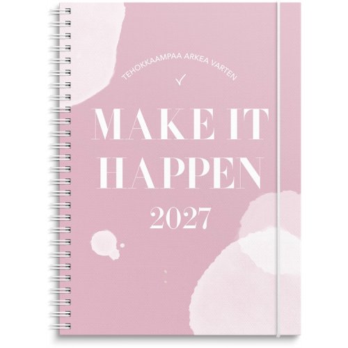 Kalenteri Make It Happen roosa 2027, hinta 19,64€