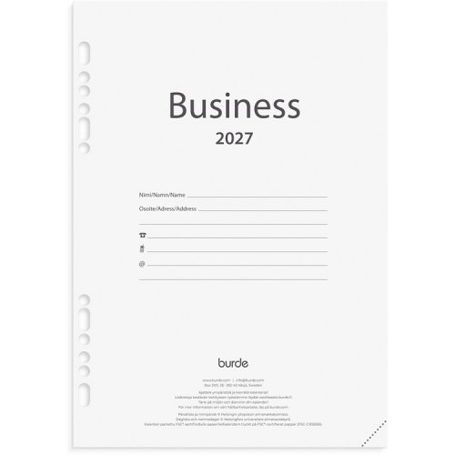 Kalenteripaketti Business 12 kk 2027, hinta 4,49€