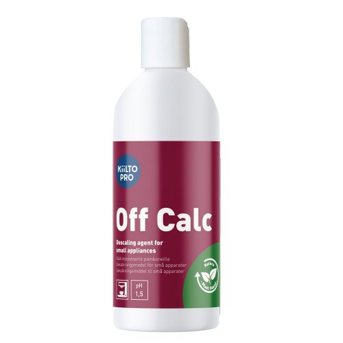 5213679 Kalkinpoistoaine Kiilto Off Calc 500ml on käyttöveden aiheuttamien kalkkisaostumien ja ruostesaostumien poistoon sopiva puhdistusaine. Toimitamme puhdistusaineita varastostamme pikatoimituksena vain parissa päivässä.
