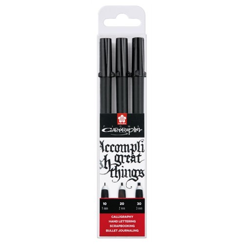 Kalligrafiakynä Sakura Pigma Calligrapher 3 kpl, hinta 9,38€