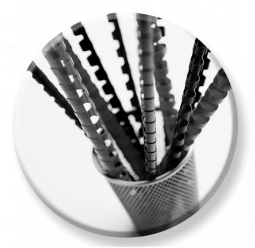 Kampaselkä Fellowes 6 mm musta /100, hinta 2,63€