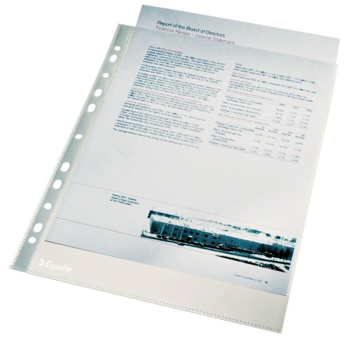 Kansiotasku Esselte a4 105mic pp lasinkirkas 100kpl, hinta 18,74€