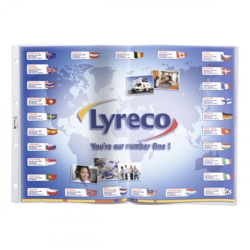 Lyreco a3 punched pockets landscape folded pp 80 microns - pack of 10 10kpl, hinta 113,22€