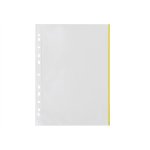 Kansiotasku Q-CONNECT A4 PP 70 mic LS keltainen reuna /100