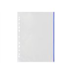 Kansiotasku Q-CONNECT A4 PP 70 mic LS sininen reuna /10