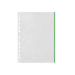 Kansiotasku Q-CONNECT A4 PP 70 mic LS vihreä reuna /10
