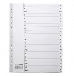 Kartonki Aakkosvälilehti A4 A-Ö