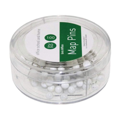 Karttaneula 20mm valkoinen 100kpl, hinta 2,22€