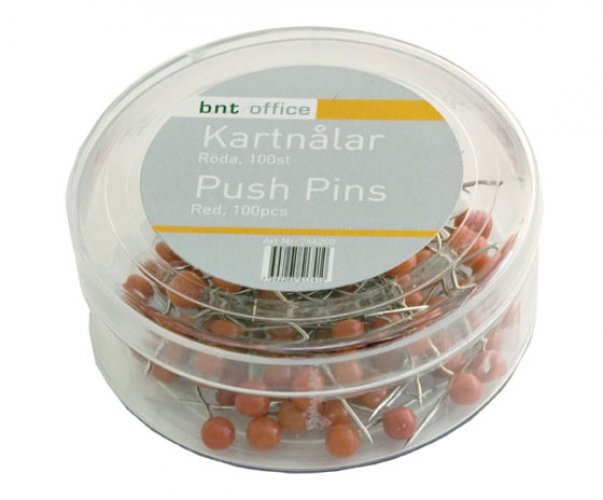 Karttaneula 79015 punainen 20 mm 100 kpl, hinta 1,86€