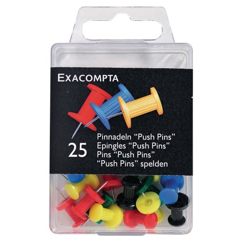 Karttaneula Exacompta kartio värilajitelma 25kpl, hinta 0,79€