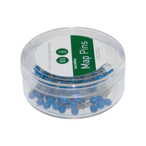 Karttaneula sininen 20mm 100kpl, hinta 3,93€